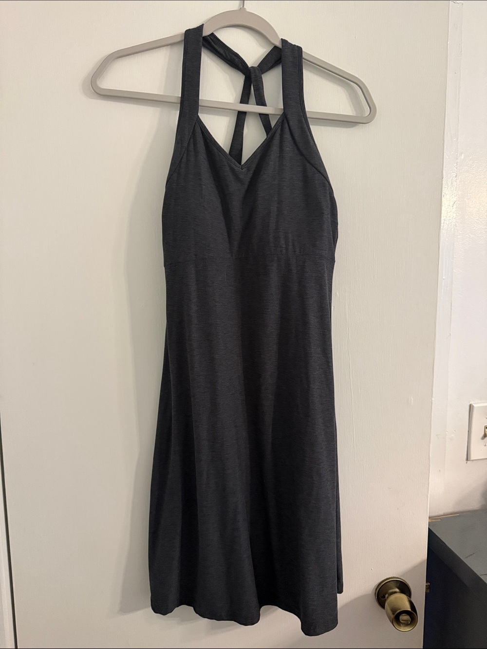 Dark Gray Strappy A-Line Dress